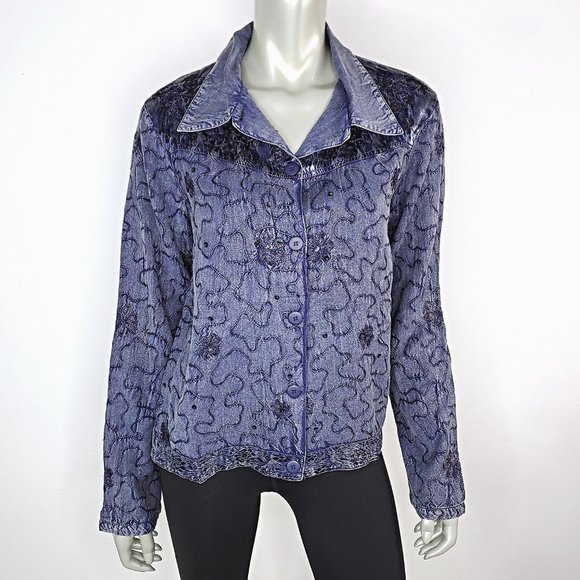 Newport News Womens Jeanology Collection Top Sz 12 - Picture 2 of 7